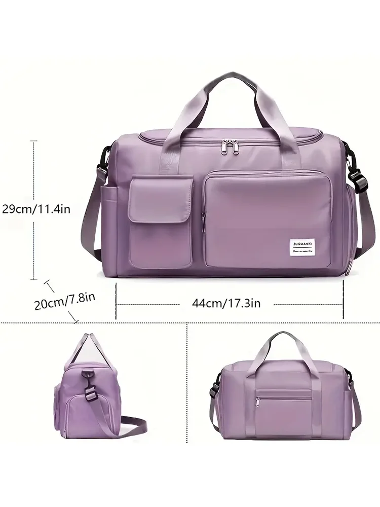 UNIXINU Carry On Travel Bag Large Capacity Weekender Overnight Duffle Bags with Shoe Compartment Sports Fitness Bags for Women - Image 3